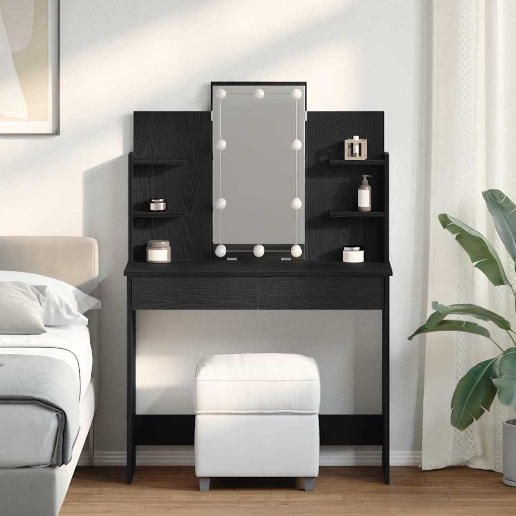 Dressing Table With Led Lights 96X40X142 Cm